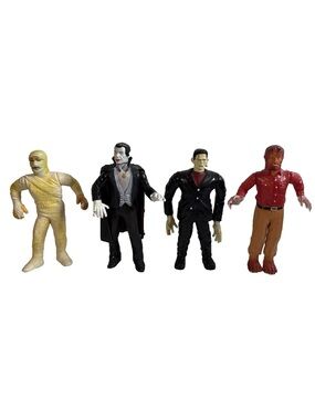 Vintage 1986 Imperial Universal Monsters Set Dracula Frankenstein Wolfman Mummy